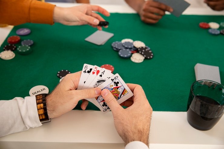 Pengguna membaca referal vegasensa di ponsel