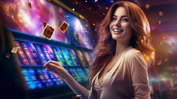 Pengguna membaca rincian bonus lewat ponsel